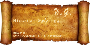 Wieszner György névjegykártya